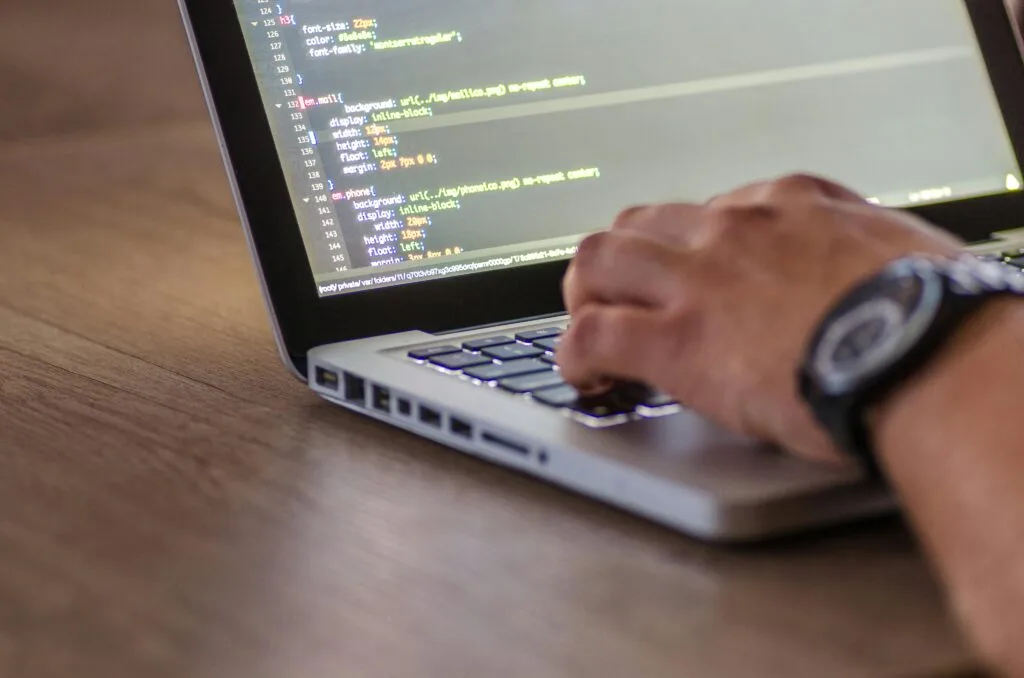 du code sur un ordinateur