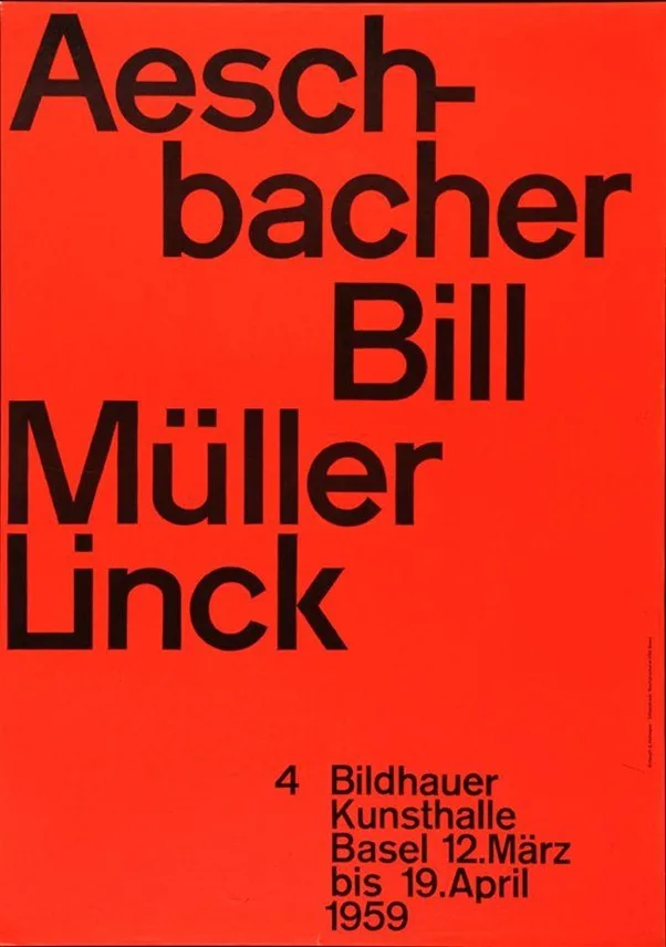 Un exemple d'affiche utilisant le style suisse