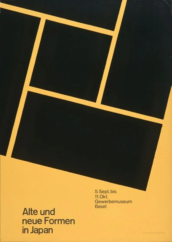 Affiche utilisant le style suisse, réalisée par Armin Hofmann